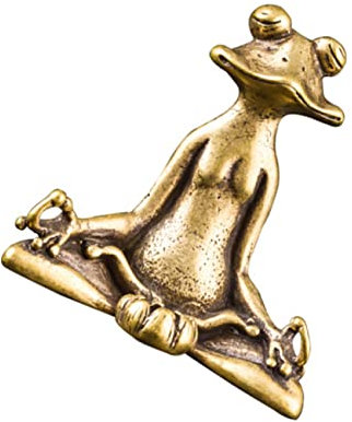 Hoement Kreatives Kupfer Frosch Teehaustier Deko für Schreibtisch