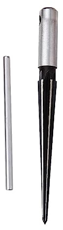 LOVIVER Tapered Tool 1/8-1/2 Chaser 5 Degree 6 Fluted T Shape Handle Guitar Bridge Pin Hole Reamer Guitar Tapered Reamer for Guitar Luthier Tool