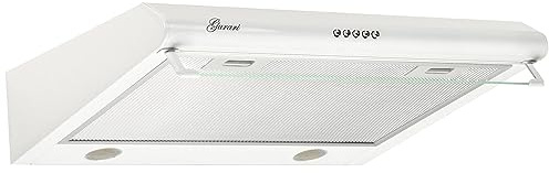 GURARI Unterbauhaube GCH F 590 60 WH, Einbau Dunstabzugshaube 60 cm, 250m³/h, mit Glas, LED