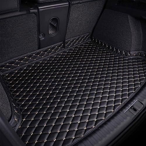 Auto Leder Kofferraummatten für MG EHS eHS 2018-2022, Kofferraum Cargo Schutzmatten Wasserdicht Auto Innenraum ZubehöR,D/Black~beige