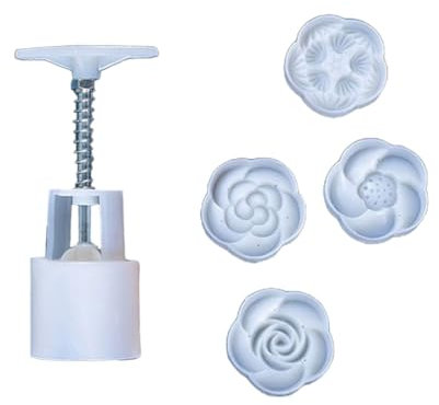 Avejjbaey Stampo per mooncake 3D alla moda, utensili da forno Mooncake, stampi per torte in plastica, adatti per tradizionali