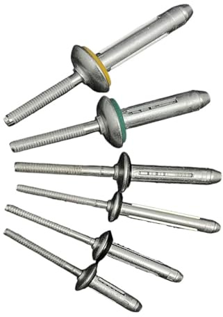 Aqxypas 10/50pcs. Structural Folding Blind Rivet Aluminium Sealed Waterproof Rivet Fold Type 5.2mm 6.4mm 7.5mm (Size : 10Pcs, Color : 7.5x34mm)