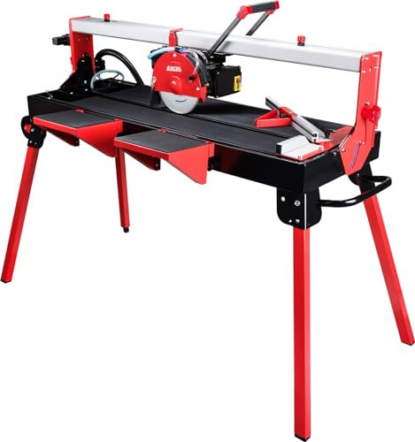 Excel 920mm Wet Tile Cutter Bridge Saw, 230V/800W - Powerful Tile Cutter for Ceramic, Porcelain, and Natural Stone with Laser Guide, Water Cooling System, Foldable Legs, and Built-in Wheels