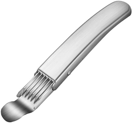 Affettatrice per cipolle verdi tritate – Affettatrice cipolle in acciaio inox – Utensile da cucina in acciaio inox – Affettatrice per cipolle verdi per una rapida