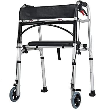 CAFIEDR Rollator für Senioren, Rollator für Senioren, zusammenklappbar, leicht, aus Aluminium, tragbarer Duschsitz – einfach zu montieren,2 Wheels