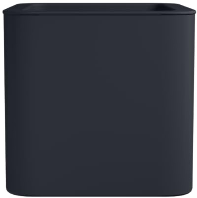 FLORUS Jive Carree 40cm Jardinière - Anthracite | L 39 x W 39 x H 37.2 cm | Convient pour une Utilisation Intérieure et Extérieure | Plastique 100% recyclé