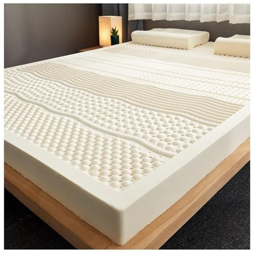Naturkautschuk Matratze,Kompression Und Keine Verformung, Wabenporenbelüftung, Weich Und Bequem,100% Natur-Latex Matratze,4X35inX59in