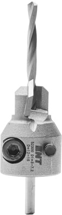 ENT 52300 Aufsteckversenker 90° verstellbar HW (D1) 12,0-16,0 mm, NL 12 mm, GL 29 mm, Bohrdurchmesser (D2) 3,0-7,2 mm