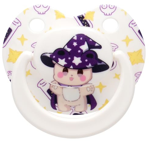 Somniumnight Big Shield Schnuller für Erwachsene: süßer Bär, großer Paci für Angst, weiches Silikon, größerer Nippelbinky für Autismus