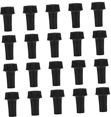 KONTONTY 20pcs Black Handle Replacement Knobs Ul Twists Light Knobs for Lamp Home Use Light Accessories