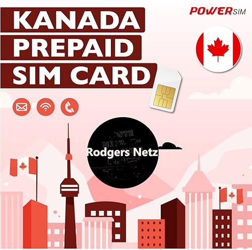 Daten SIM von Power Sim für Kanada Prepaid 30 GB