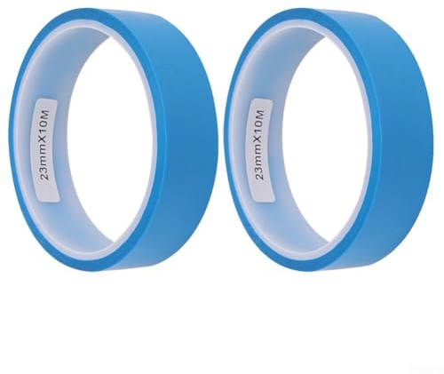 Bike Tire Liner, 10m 2-Pack PET Tubeless Rim Tape for Vacuum Tire Protection, 0.1mm Thick Sealant Compatible with 21-29mm Inner Rims, Cyclists and Bike Repair Kits(23mm*10m)