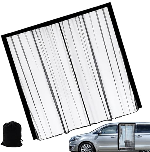 Zanzariera magnetica per porta auto, tessuto opaco, 150 x 109 cm, tessuto per zanzariere sulla porta scorrevole, protezione oscurante, veicolo da carico, campeggio e viaggi