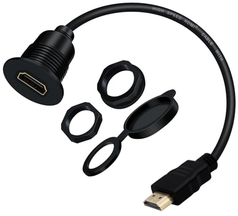 YINGAYOU Cavo HDMI da Pannello 18Gbps Prolunga HDMI Maschio Femmina 4K@60Hz Cavo HDMI 2.0 con Computer Portatile, Proiettore, TV, Lettore Blu Ray (0.5 m/1.6 ft)