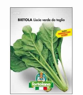 Sementi orticole di qualità l'ortolano in busta termosaldata (160 varietà) (BIETOLA DA COSTE LISCIA VERDE DA TAGLIO)
