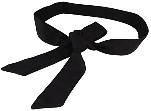 T TOOYFUL Klassische Wollgürtel Krawatte Bug Breites für Mantel 172cm, Schwarz, M