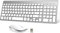 Teclado y Ratón Inalámbrico - QWERTY Español Compactom Ergonómico, Portátil para PC/Laptops/Smart TV - Blanco