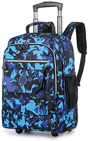 CONSIELI Trolley Rucksack mit Rollen Kinder Schulranzen Rucksäcke Multifunktionaler Schultrolley Schultaschen für Im Freien Reisen