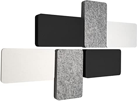 FENNEXT® Schallabsorber Wand Paneele [6 Stk.] für spürbar reduzierte Geräusche I Modernes Akustikbild u.a. als Schallakustik Decke I Unbedenkliche Akustikpaneele hergestellt in der EU I 3D Panels