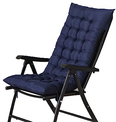 Morbuy Deckchair Auflagen für Gartenliegen, Sonnenliege Kissen Garten Innenhof Gepolstertes Bett Relax-Liegestuhl Sitzauflage für Deckchair, Innen, Außen (48x120cm,Navy blau)
