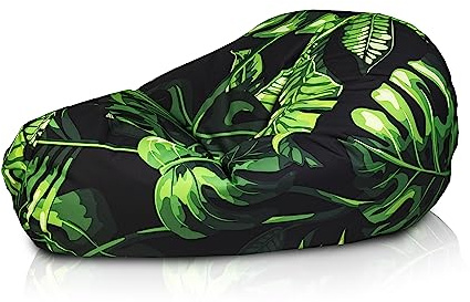 Ecopuf Mega Sako | XL avtagbar sittsäck ottoman | Design vattentät polyesterväska | Pouch för utomhusväska | Fristående fåtölj för utomhusbruk | Avslappnad fåtölj för utomhus och inomhus Dim. 85 x 135