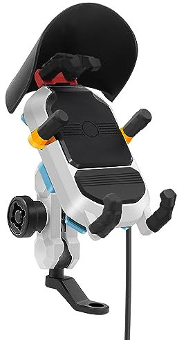 Motorrad Handyhalterung, Universal Vibrationsdämpfung Handy Motorrad Halterung Handy Halterungen Mit ​360 Drehen Für Motorrad, Fahrrad, ATV/Utv, Scooter, Passend Für 3,5-6,5 Zoll Smartphone