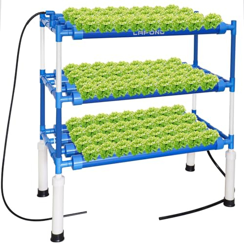 LAPOND Hydroponics Growing System Kit for Vegetables,Flowers Fruits and Herbs, with 108 Plant Sites, Suitable for Indoor and Outdoor, Block Light Design