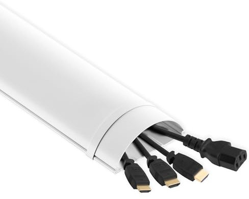 MAHARA Cable Management Trunking Roll – 1.8M/6ft - White Paintable Self-adhesive Cable Tidy Roll - No Drilling - Hide Your TV & AV Equipment Wires