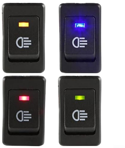 Zoegneer Wippschalter, 12 V, 35 A, mit LED-Kontrollleuchte, geeignet für SUVs und Industriegeräte (rot)