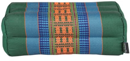 ANADEO YogaProducts Standard - Cojín Zafu Estándar para Yoga y Meditación - Kapok 100% Natural de Alta Densidad - Comodidad y Firmeza - Estabilidad del Asiento - Verde Azulado - X1