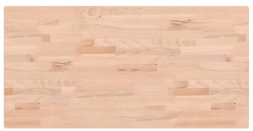 Makastle Waschtischplatte, Holzbohlen für Aufsatzwaschbecken, Tischplatte, Holzplatte, Platte für Heimwerker, Arbeitsplatten, 100x50x2,5 cm Massivholz Buche