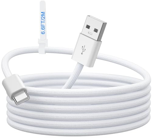 Cavo intrecciato per Carplay 2M per iPhone 17 16 15 Pro Max,3A Cavo USB C per Apple per CarPlay e Android Auto,Cavo per Carplay per iPad Mini 7 6,per iPad 10/Air 5/4,per Galaxy A17 A26 S26 Pixel 10a