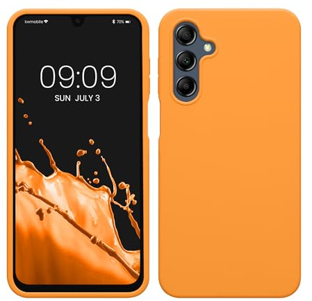 kwmobile Cover per Samsung Galaxy A16 5G Custodia - Back Case per Smartphone in Silicone TPU - Protezione Gommata - arancia fruttata