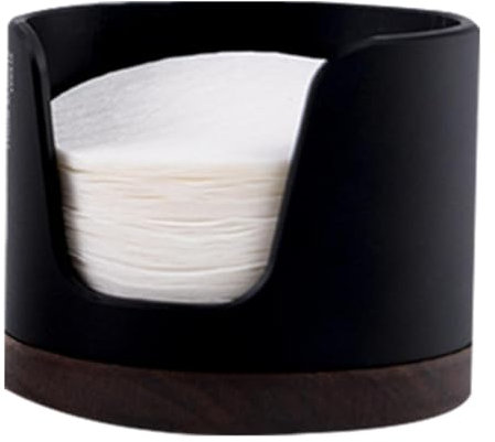 Porte-filtre en papier, rangement portable pour filtre à café, récipient de filtre à café vintage, distributeur de filtre en papier anti-poussière, rangement de filtre en bois avec couvercle,