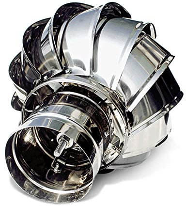 Cappottina rotante in acciaio inox per camino, copertura antipioggia (350 mm)