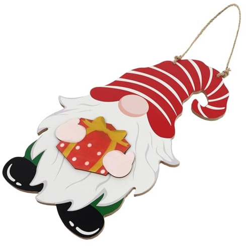 HOLIDYOYO 1stück GNOME Türschild Dekoration Für Weihnachtsfeiern Rustikales Hängeschild Für Garten Und Haus Langlebig Und Leicht Festliche