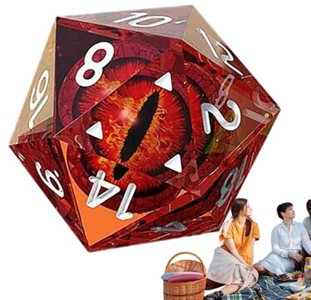 Polyedrische Würfel Auf 20 Seiten - Dragon Eye Dice, RPG Rollenspiel | Farbwürfel Für Brettspiele, Würfelsammlung Für Tischspiele, Interaktives Zubehör Für Spielliebhaber