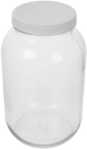 DONFAMDS Contenedor De Almacenamiento De Vidrio Tapa Plástica Recipiente Grande Para Fermentación y Conservación Cocina Bote De Almacenaje Resistente y Elegante
