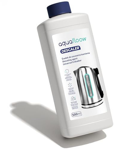 Aquafloow Universale Liquido Decalcificante 500ml per Macchina Caffe Automatica | Anticalcare di Forte Pulizia per Ferri da Stiro, Bollitori e Macchine da Caffè | Compatibile con Delonghi Saeco