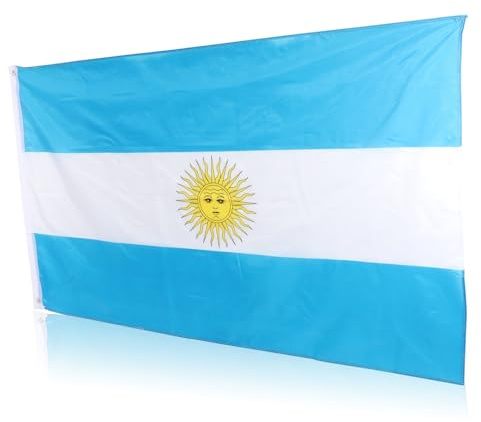 TINEASUR Bandiera Argentina Per Interni, Bandiera Argentina In Poliestere, a, Nazionale a, a Per Parate, Bandiere 3X5 Per Esterni,