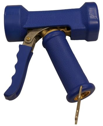 Profi Reinigungspistole Edelstahl 1/2 Zoll Innengewinde 25 l min 24 bar Gummiüberzug Hochdruck Wasserpistole Industrie Gewerbe Agrarbereich Melkstand Reinigung robust langlebig- Model 23.1850