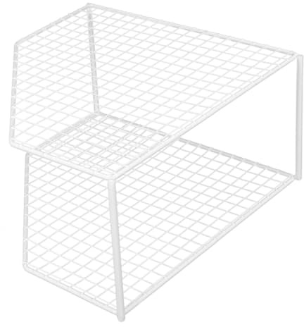 TOBBOMEY Mensola Angolare da Appoggio in Organizer Multifunzionale per Pentole e Padelle Supporto Compatto Antiruggine per Cucina e Spazi Ridotti