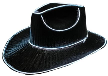 Yidueace Leuchtender LED Cowboyhut, Cowboyhüte Für Männer Und Frauen, Lustiger Leuchthut Für Geburtstagsparty, Hochzeit, Abschlussball, Nachtclub Party Zubehör