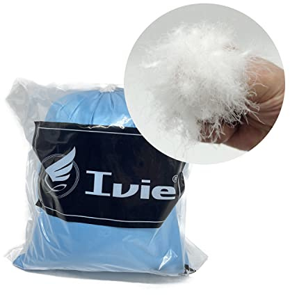 Ivie 1 lb Naturale 100% Piuma D'oca Imbottitura per Cuscino Giacca Bulk Down 900 Fill Power