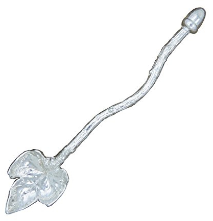 Cuillère à Confiture Lierre avec Gland, Fait Main en Etain Fin - Fabrication Française