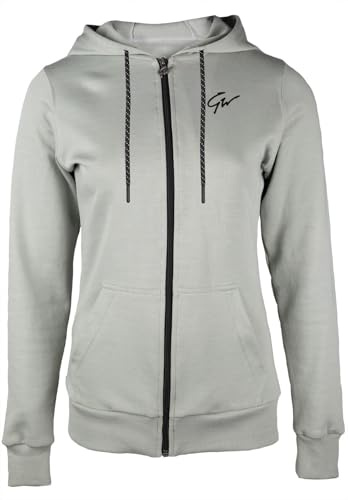 Gorilla Wear Pixley huvtröja med dragkedja – svart – lätt funktionell topp, tröja med logotyp, dragkedja för sport, vardag, fritid, träning, bekväm, andas, av bomull, polyester