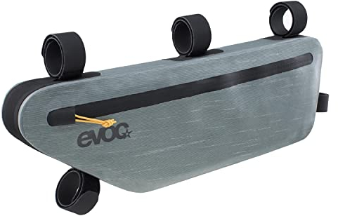 EVOC FRAME PACK M, leichte Rahmentasche (ideales Fahrrad Zubehör, praktische Mountainbike Tasche, Radtasche, Maße: 5,5 x 47 x 15 cm, Gewicht: 220 g, Volumen: 3,5 l), Steel