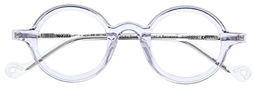 DIDINSKY Blaulichtfilter Brille für Damen und Herren. Blaufilter Brille mit stärke oder ohne sehstärke für Gaming oder Pc. Acetate Tempel und Blendschutzgläser. Crystal +2.5 – DISAKURA