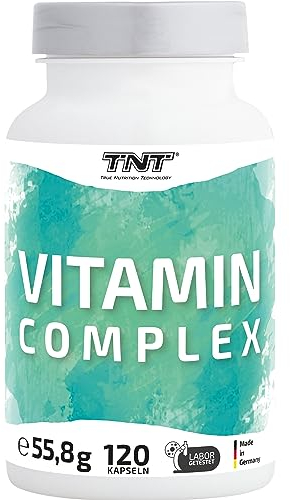 TNT Vitamin Complex (120 Kapseln) • Alle wichtigen A-Z Vitamine • Hochwertiger Multivitamin Komplex • Multi Vitamine Komplex • Multivitaminpräparat • 100% Vegan