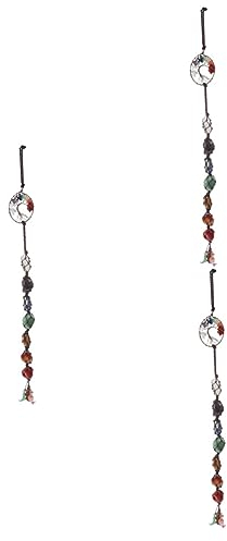 Garneck 3stücke Kreatives Chakra Ornament Aus Natürlichem Für Auto Und Zuhause Lebensbaum Design Für Meditation Und Dekoration